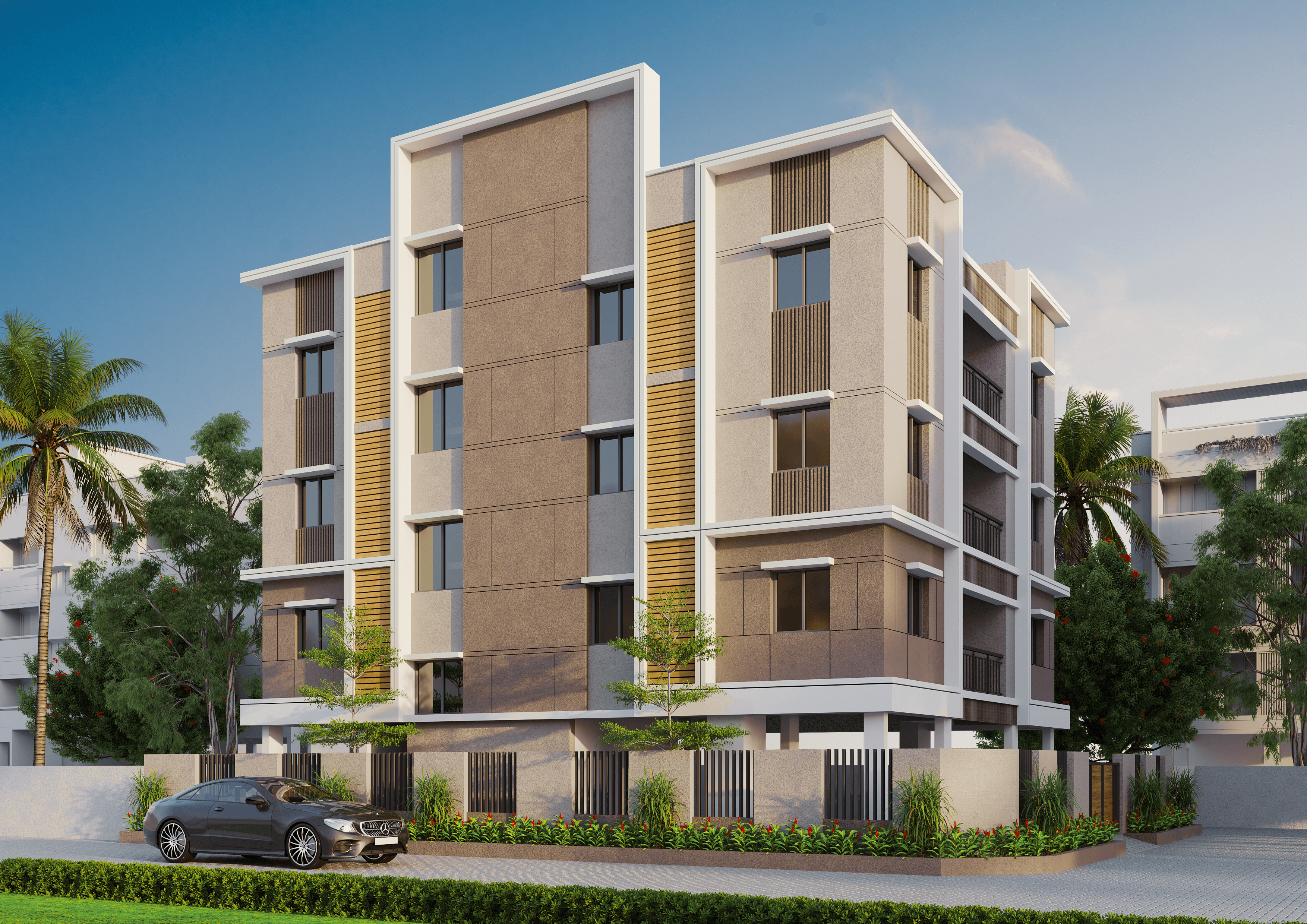 Navin's Saathvika apartments in West Mambalam Chennai daytime exterior