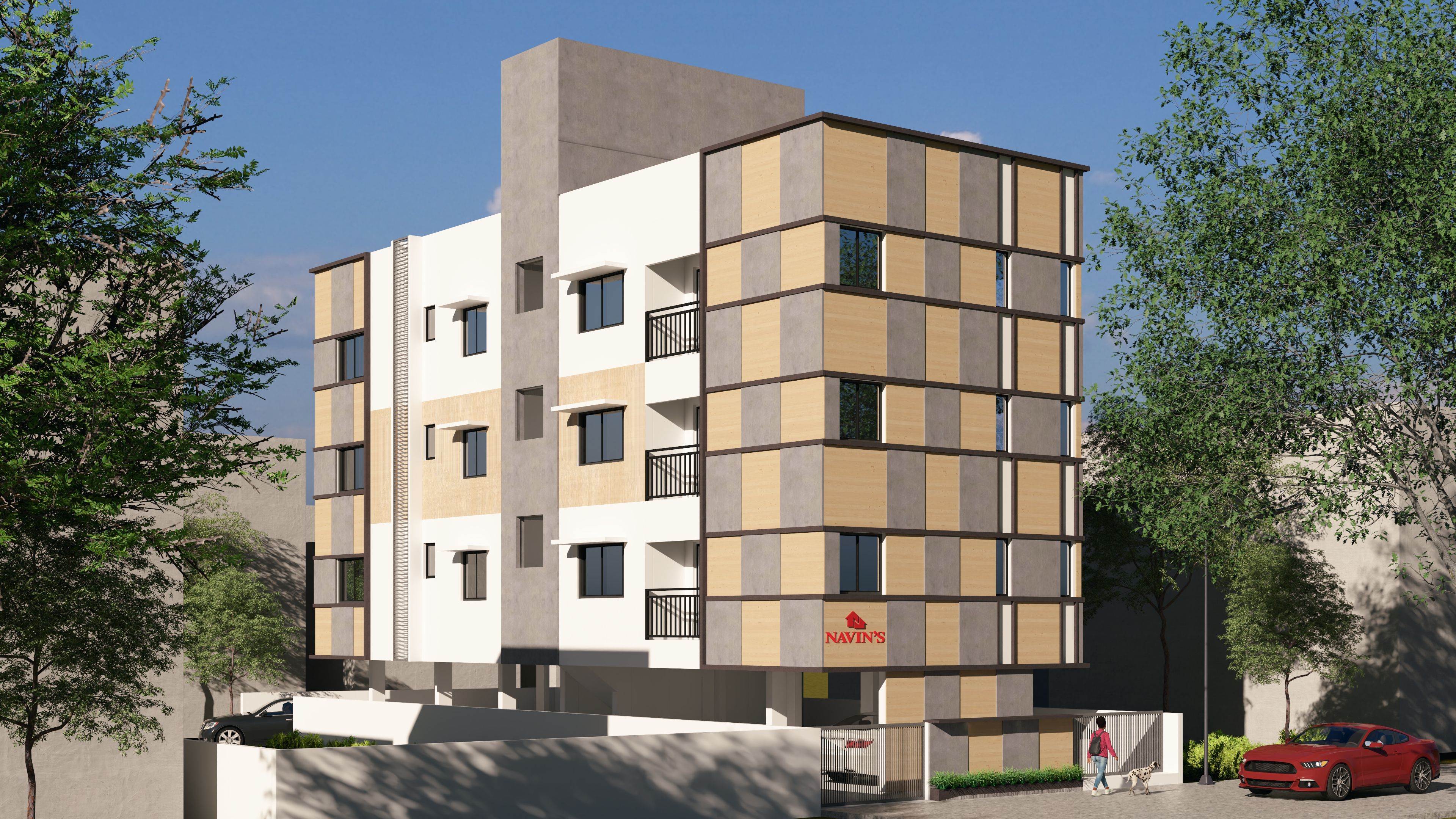 Navin's Sadhprabha 2 BHK apartments in Gerugambakkam Chennai morning view