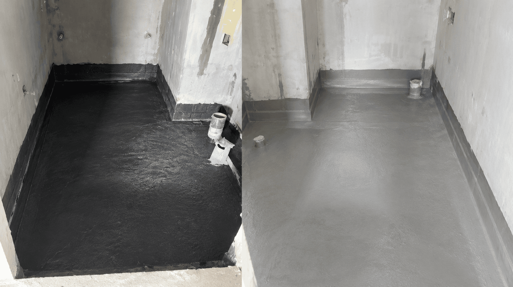 Toilet waterproofing work is in progress in 11th & 12th floors
